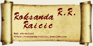 Roksanda Raičić vizit kartica